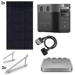 Ecoflow PowerStream 800W Balcony Solar System 2x400W - Delta Max