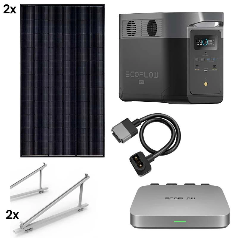 Ecoflow PowerStream 600W Balcony Solar System 2x400W - Delta Max 3 Ecoflow PowerStream 600W Balcony Solar System 2x400W - Delta Max