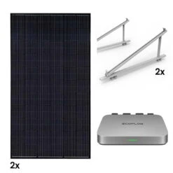Ecoflow PowerStream Micro Inverter 800W + 2x 400W Mono Solar Panel + Bracket