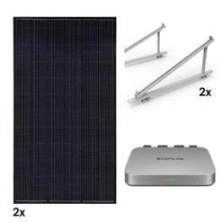 Ecoflow PowerStream Micro Inverter 600W + 2x 400W Mono Solar Panel + Bracket