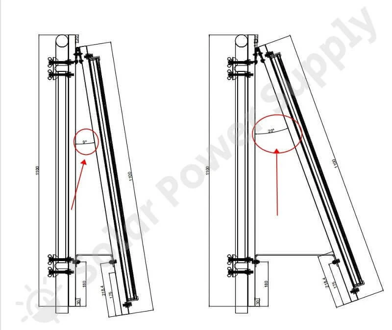 Solar Power Supply Balcony Mounting Bracket 9-20 Degree 4 Solar Power Supply Balcony Mounting Bracket 9-20 Degree - Image 2