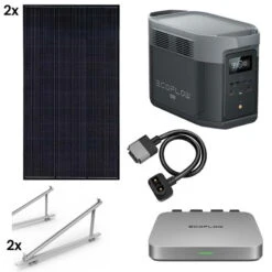 Ecoflow PowerStream 600W Balcony Solar System 2x400W - Delta 2 Max