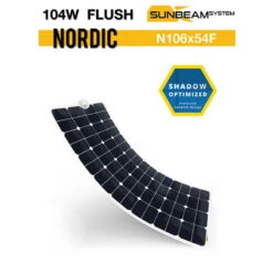SUNBEAMsystem Nordic 104W - Flush -Solar Charging Equipment Store sunbeamsystem nordic 104w flexible solar panel flush cover image
