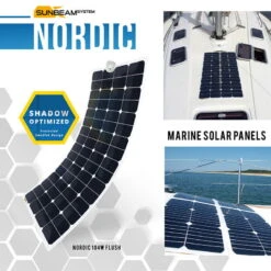 SUNBEAMsystem Nordic 54W - Flush -Solar Charging Equipment Store sunbeamsystem nordic 54w flexible solar panel flush ad 4