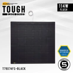 SUNBEAMsystem Tough 114W Flush - Black -Solar Charging Equipment Store sunbeamsystem tough 114w flush black cover