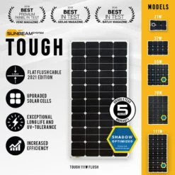 SUNBEAMsystem Tough 55W Flush 22 SUNBEAMsystem Tough 55W Flush -Solar Charging Equipment Store sunbeamsystem tough 55w flush m2 tough