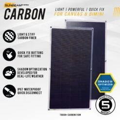 SUNBEAMsystem Tough+ Carbon 116W Solar Panel -Solar Charging Equipment Store sunbeamsystem tough carbon 116w solar panel m2 carbon 1