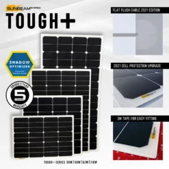 SUNBEAMsystem Tough+ 116W Flush 32 SUNBEAMsystem Tough+ 116W Flush -Solar Charging Equipment Store sunbeamsystem tough 116w flush m1 tough